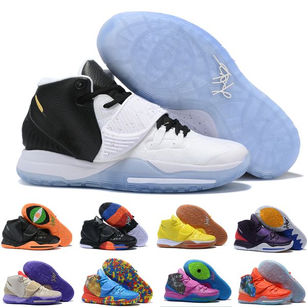 

fashion kyrie vi 6 6s neon graffiti mens basketball shoes red trainers baskets outdoor sports sneakers athletics zapatos