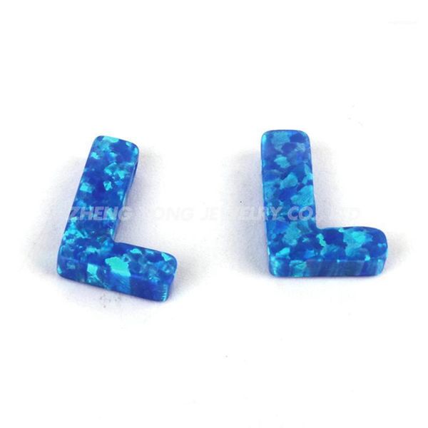 

(1 piece/lot) letters l blue color synthetic opal for necklace for women with r price1