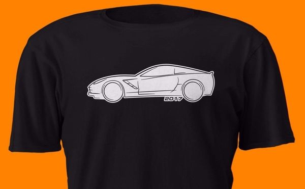 

2019 горячие продажи мода 2017 с7 автомобиля силуэт shirt - американский domestic racer 2013 2014 2015 2016 tee рубашки спорта с капюшоном т