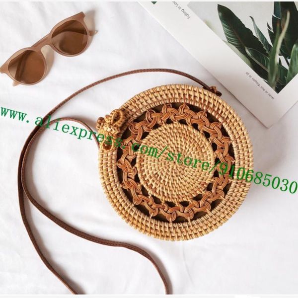 

rattan vine woven lady handbag women messenger bag 100% handmade round shape environment friendly ecological 20*8cm