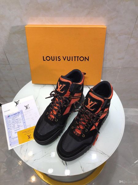 

2020 zapatillas deporte lujo orange mesh high non-slip sole design trainers outdoor jogging walking luxury brands sneakers#2f, Black
