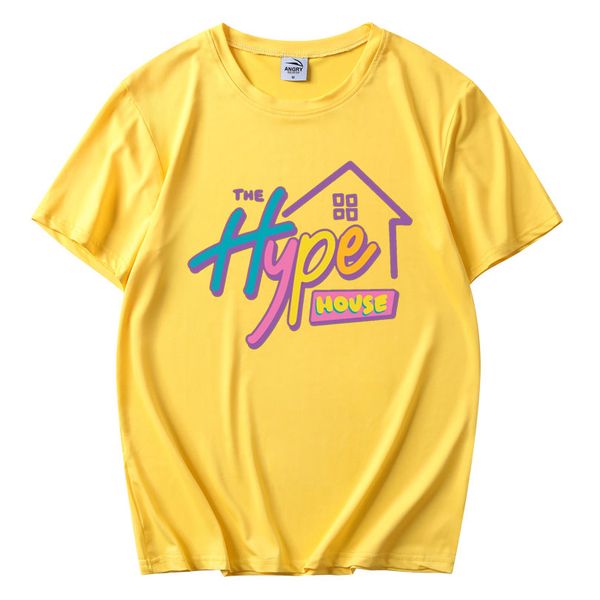 

2020 summer the hype house t shirt men colorful printed short sleeve harajuku streetwear sport hooded sweatshirt hoodie