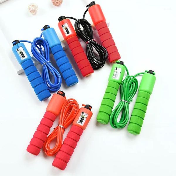 

multi-color sponge handle adjustable jump rope with counter -bearing design skipping exercise sports supplies fitness1