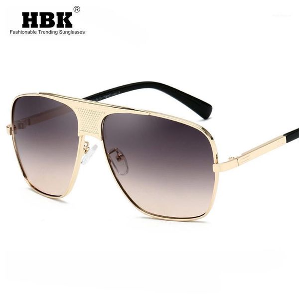 

sunglasses hbk men fashion trendy square classic gradient brand sun glasses coating lens driving eyewear for women uv4001, White;black