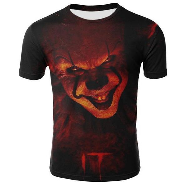 

horror movie it penny wise clown joker cool man 3d print shirts aesthetic oversized humor men clothing