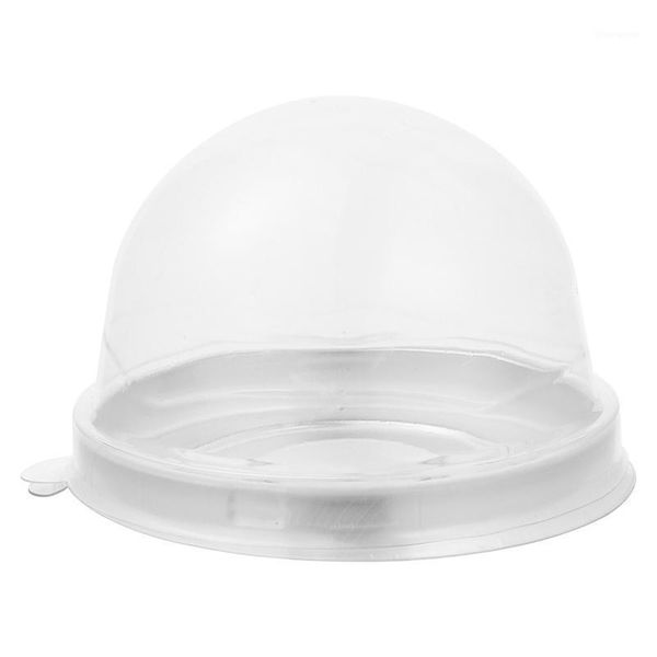 

50/100pcs plastic mooncake tray holder transparent circular wrapping suction box egg yolk crisp egg tart packaging box container1