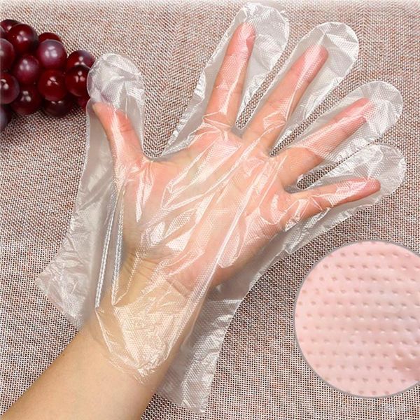 

boxed pe plastic disposable gloves food grade household clear food prep polyethylene work gloves for cooking cleaning