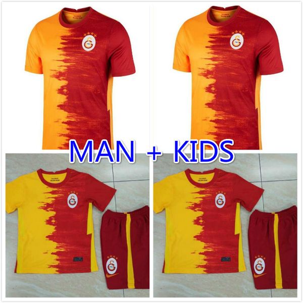 

man kids 20 21 galatasaray falcao soccer jerseys 2020 2021 gomis linnes cigerci belhanda fernando feghouli donk custom home football shirts, Black;yellow
