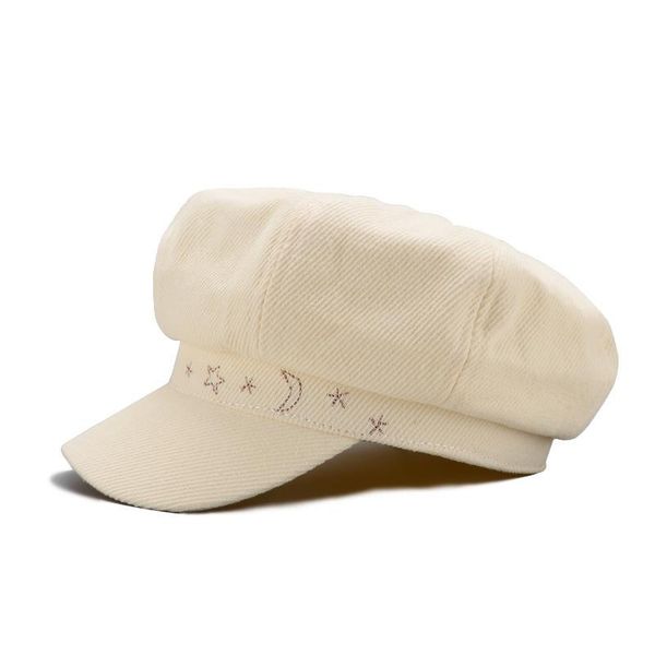 

cokk 2020 новых женщин hat восьмиклинка хлопок восьмиугольная hat star moon pattern мода зимние шапки женщины ретро cap женский кпт wmttaa o, Blue;gray