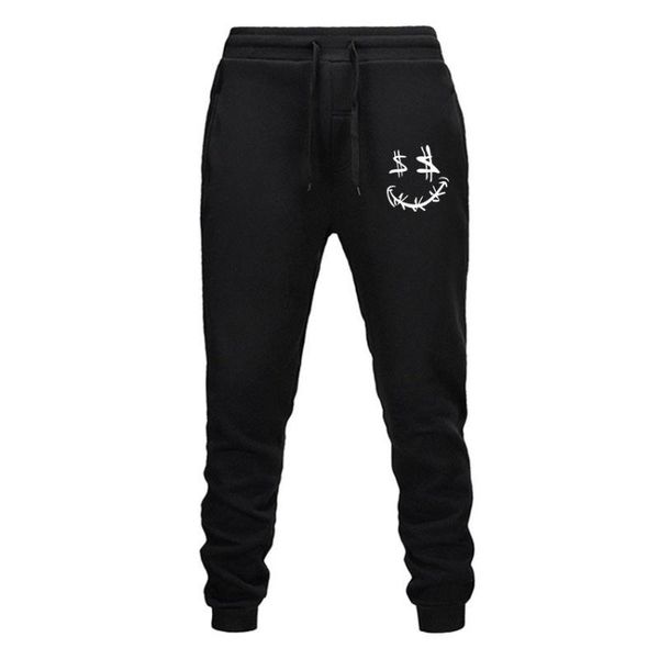

men's pants streetwear love money printing hiphop sweatpants men joggers casual long sweat print fashion fleece trousers, Black