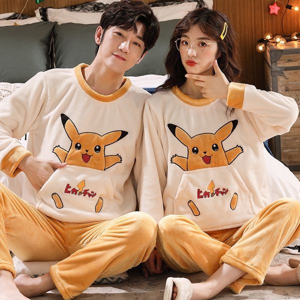 

yihb couple pajamas sets autumn men and big sleep satin pijamas flower printed sleepwear lover home night suit silk lounge women size -xxxl, Black;red