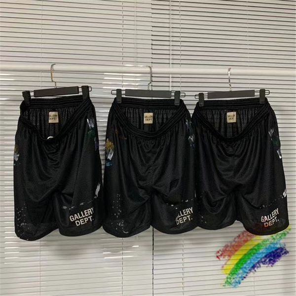 

mesh splash ink gallery dept shorts men women 1:1 beach shorts streetwear drawstring gallery dept breechcloth, Blue;black
