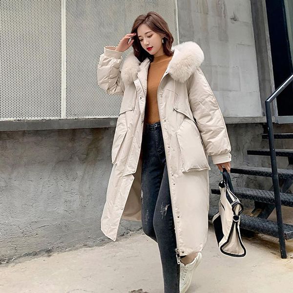 

women's down & parkas 2021 winter jacket woman hooded coat warm plus size, Black