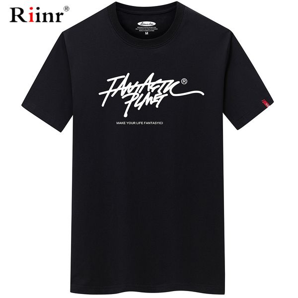 

riinr 2020 летняя мода письмо версия для печати tee shirt мужчины большой размер одежды top homme с коротким рукавом повседневная 6xl спорти