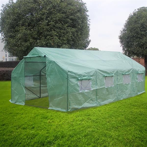 

20x10x7in heavy duty greenhouse plant gardening spiked greenhouse tent uv protected reinforced portable green house t-type plant tags
