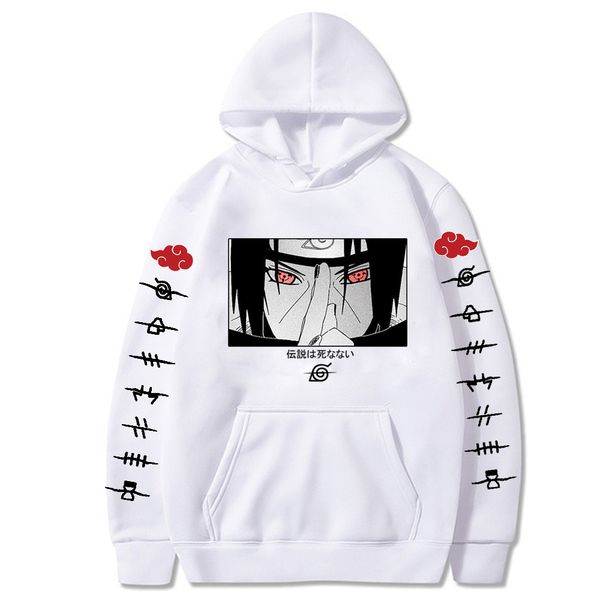 

2021 fashion naruto hoodies streetwear itachi pullover sweatshirt men fashion autumn winter hip hop hoodie pullover y0121, Black