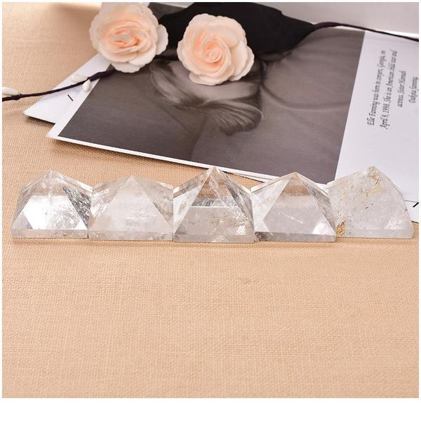 

natural crystal clear quartz pyramid quartz healing stone chakra reiki crystal point tower home decor meditation ore jllwvk, Black