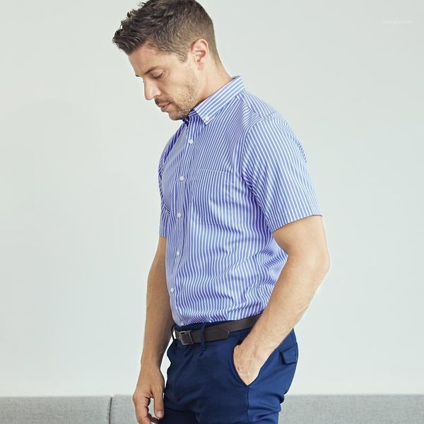 

smart five imported shirts men striped shirt men summer cotton business short sleeve male shirt camisa social masculina slim fit1, White;black