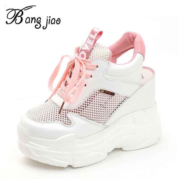 

summer of direct sales stores 11 cm high heels, thick soles, informal sneakers, comfortable white slippers and laces, Black