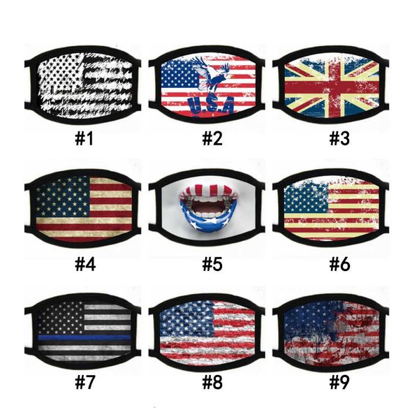 

designer anti face 3d cotton dust cloth masks flag pattern mouth mask