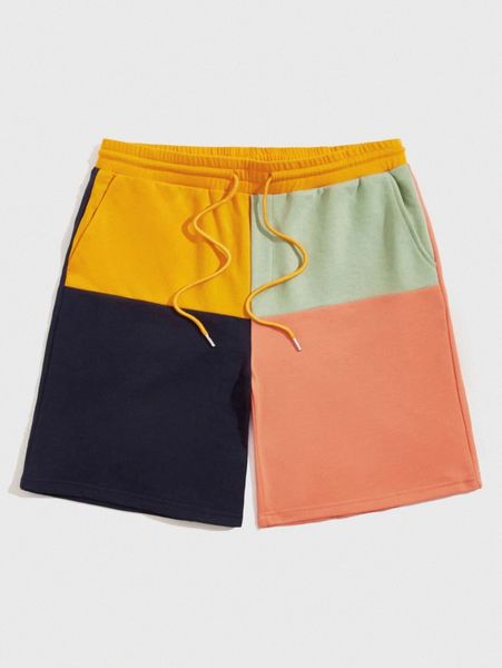 

men color block track shorts m4xv#, Black