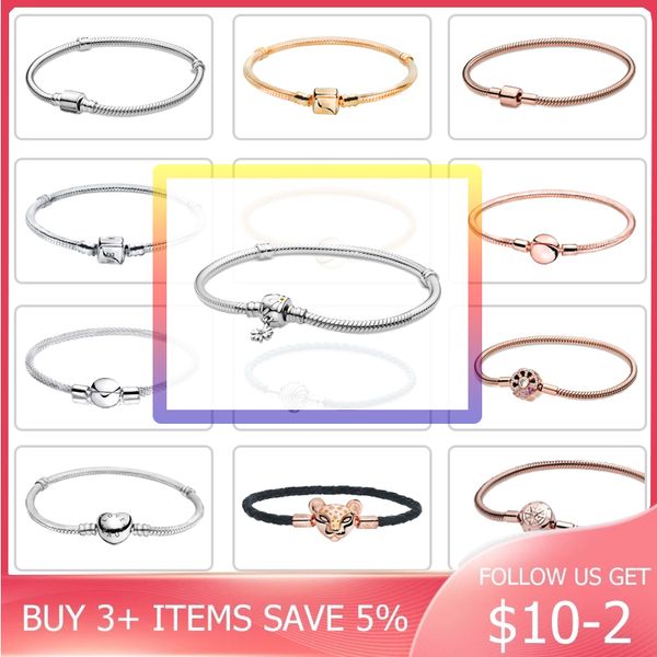 

2020 new arrivals 925 sterling silver bracelet rose golden color flower barrel clasp snake chain bracelet women jewelryq0111, Black