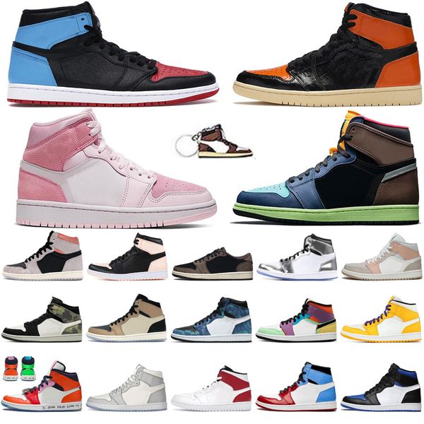 

new 1s high og basketball shoes chicago royal toe black metallic gold pine jumpman womens mens basketball unc shoes sneakers