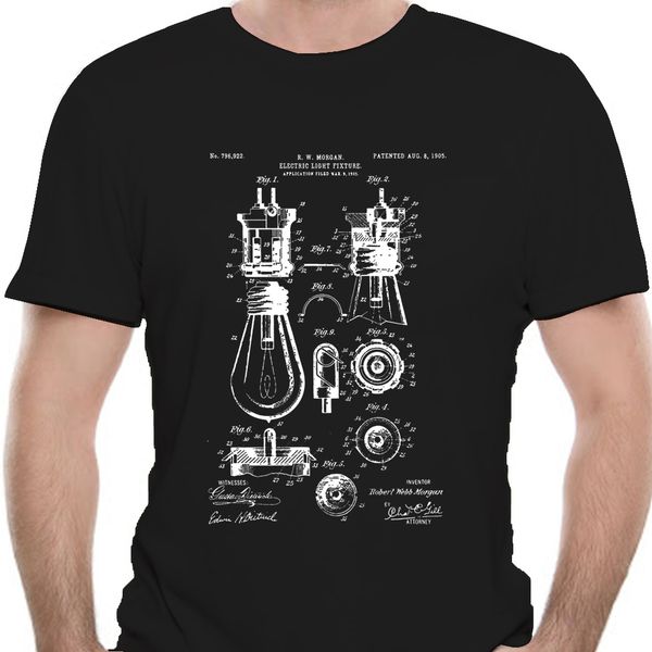 

electric light fixture bulb patent t shirt mens gift idea birthday present o neck tshirts 9453d sport hooded sweatshirt hoodie