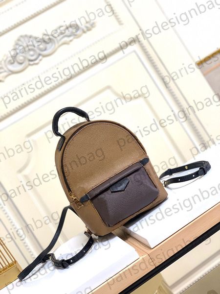 

classic 5a m44873 women backpack genuine leather mini shoulder bag casual backpacks crossbody bag totes parisdesignbag