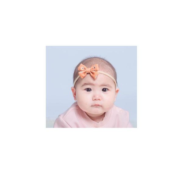 

baby bows elastic hair bands nylon headbands for girls bezel on head hair tie for children things for newborns hair acc qylaks, Yellow