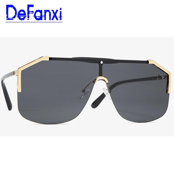 

fashion oversized women sunglasses brand designer metal female big frame gradient sun glasses uv400 black shades gafas de sol, White;black