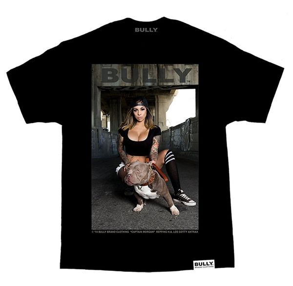 

captain morgan pitbull dog kennel club king bully david gonzales dga t print short sleeve sport hooded sweatshirt hoodie t shirt
