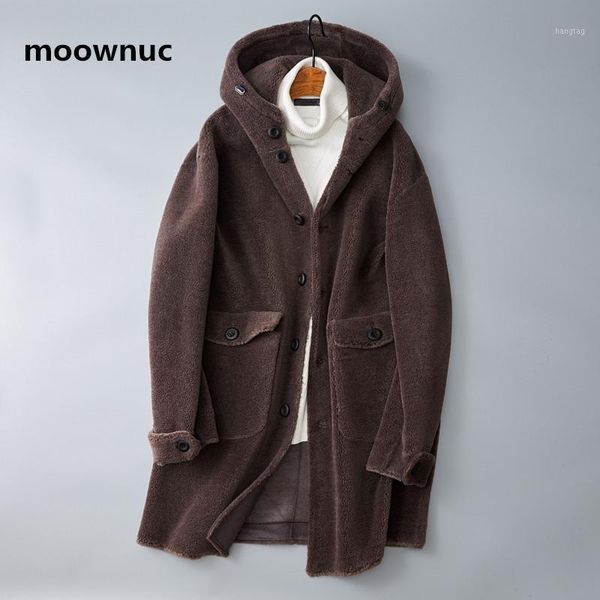

2020 new arrival winter long style wool coat men grain fleece classic trench coat men,men's casual jacket size m-x1, Black