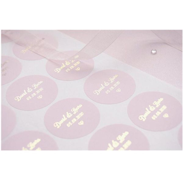 

greeting cards foil wedding stickers personalised rose gold favor labels custom