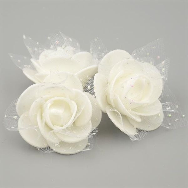 

500pcs 4cm pe foam rose artificial flower head for wedding decoration scrapbooking handmade diy wreath craft fake flowers wmtkjy