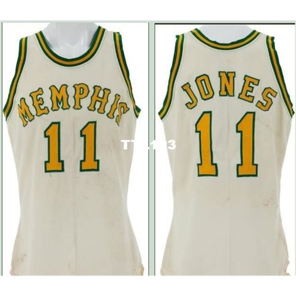 

vintage 121 ms #11 wil jones 1972-74 home retro mesh fabric full embroidery size s-4xl or custom any name or number college jersey, Black