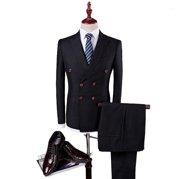 

(jackets+vest+pants)men's wedding dress men's suits men's pure cotton suit business party classic blazers s-4xl1, White;black