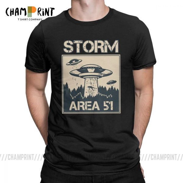 

men storm area 51 vintage alien ufo space ship saucer pure fashion crew neck tees plus size sport hooded sweatshirt hoodie men t shirt