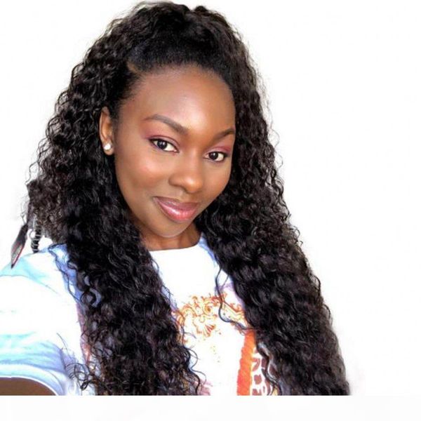 

lace front human hair wigs for black women peruvian water wave full lace wigs bleached knots with baby hair, Black;brown