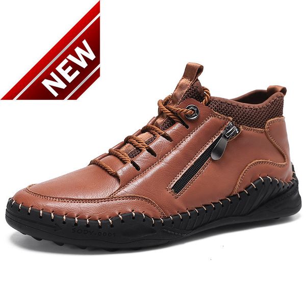 

autumn and winter 2021 new shoes large martin boots fashion zipper sock mouth outdoor men's, Black