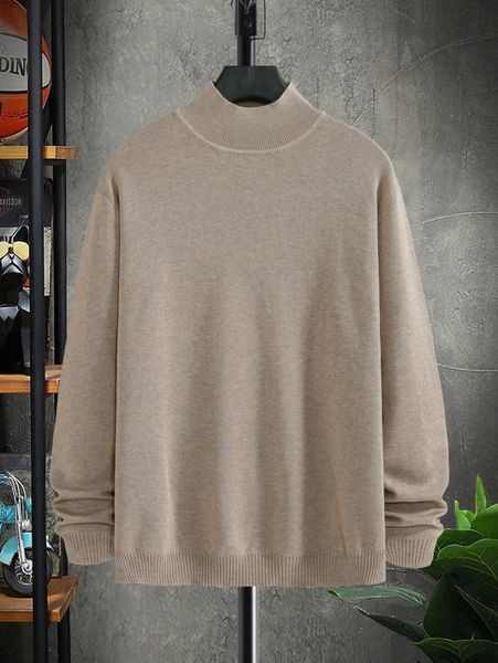 

men mock neck ribbed knit sweater j1ci#, White;black