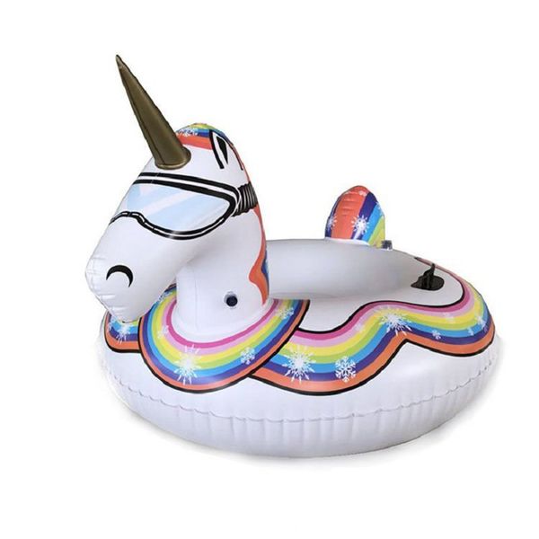 Snow Rider Skate Fun Unicorn Надувная Поездка на надувной езды Утолщенные снежные лыжные доски санки лыжные трубки зимние спортивные игрушки DHL быстрая доставка 7 дней