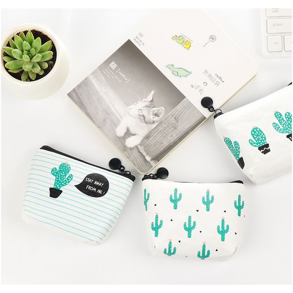 

1 шт. маленькие милые дети женские монеты хранения денег сумка кактус менять сумку держатель ключа мешок f jlleuv