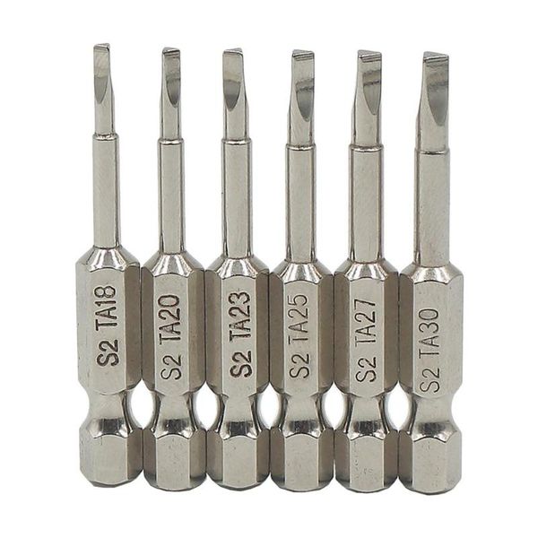

6pcs magnetic triangle screwdriver bits anti slip s2 steel 1/4 inch hex shank screwdriver bit electric power tool accessories
