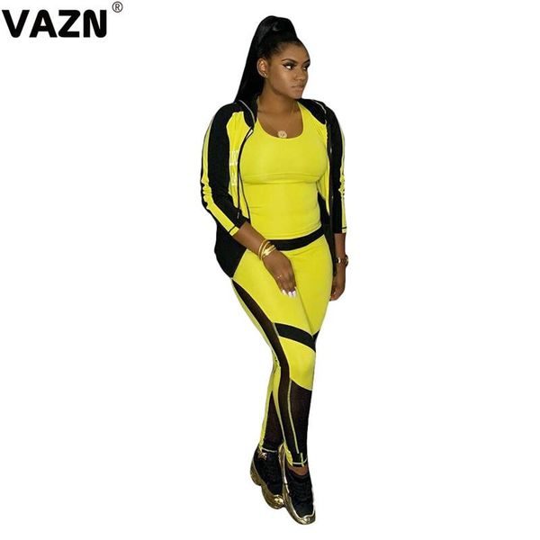 

women's tracksuits vazn 2021 autumn soft elastic young daily hooded full sleeve group long pants skinny women 2 piece set, Gray