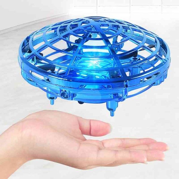 

mini ufo rc drone infraed hand sensing induction helicopter model electric portable quadcopter flayaball drohne toys for kids