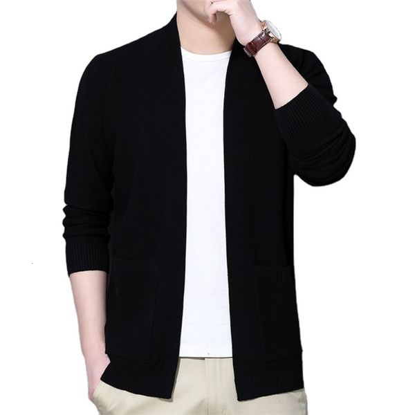 

factory thin knitted sweater knitwear men cardigan8uy, Black