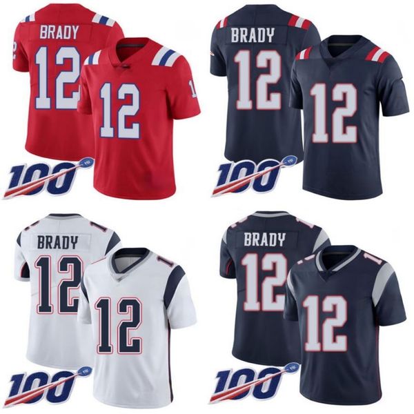 

мужчины # 12 том брэди женщины молодежь nfl 100 сезон паров limited jersey, Black;red