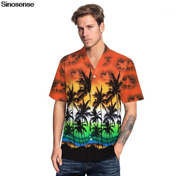 

men's tropical hawaiian shirt casual button down short sleeve quick dry blouse 2020 summer beach aloha party camp shirt xxl1, White;black