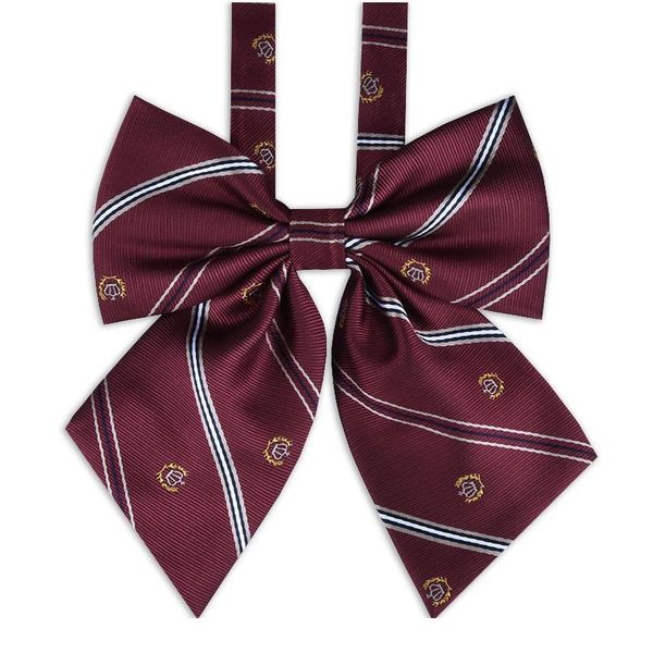 

jk bow tie striped solid uniform collar butterfly cravat japanese high school girls students preppy chic of tyin jllhro, Black;gray